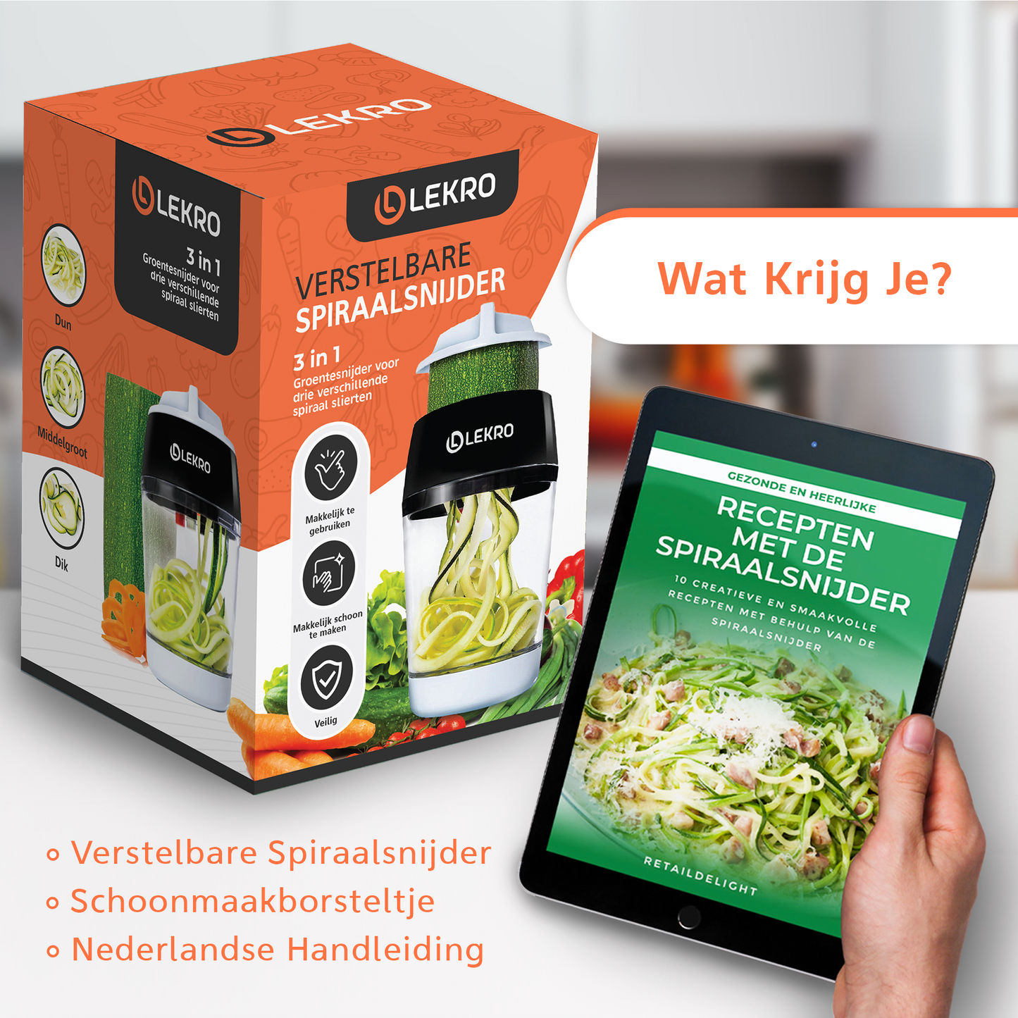 Spiraalsnijder met Opvangbak