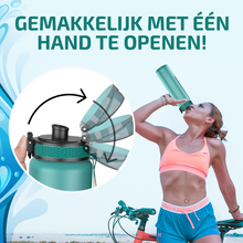 Afbeelding in Gallery-weergave laden, Waterfles met Tijdmarkeringen - Turquoise
