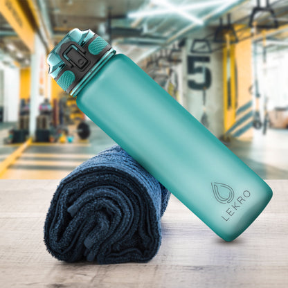 Waterfles met Tijdmarkeringen - Turquoise