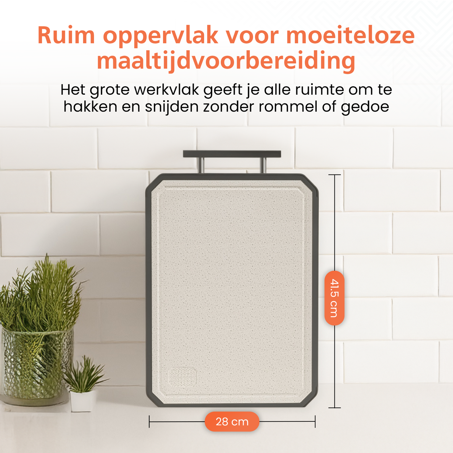 2-in-1 Titanium Snijplank Dubbelzijdig met Tarwestro