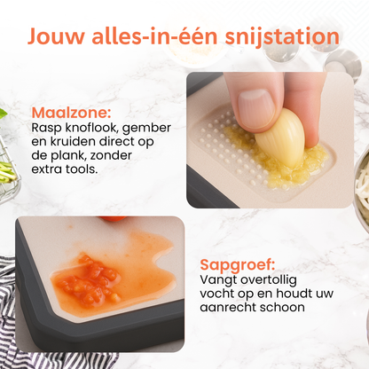 2-in-1 Titanium Snijplank Dubbelzijdig met Tarwestro